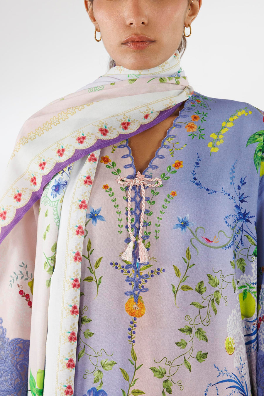 Stitched Muzlin Linen Suit