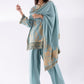 Stitched Embroidered Raw Silk Suit