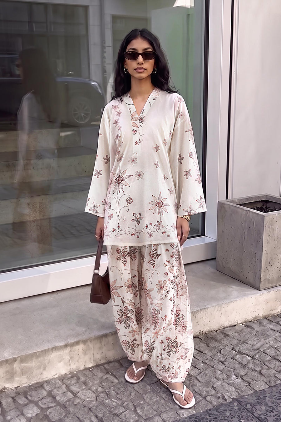Stitched Printed Cambric Shirt+ Shalwar