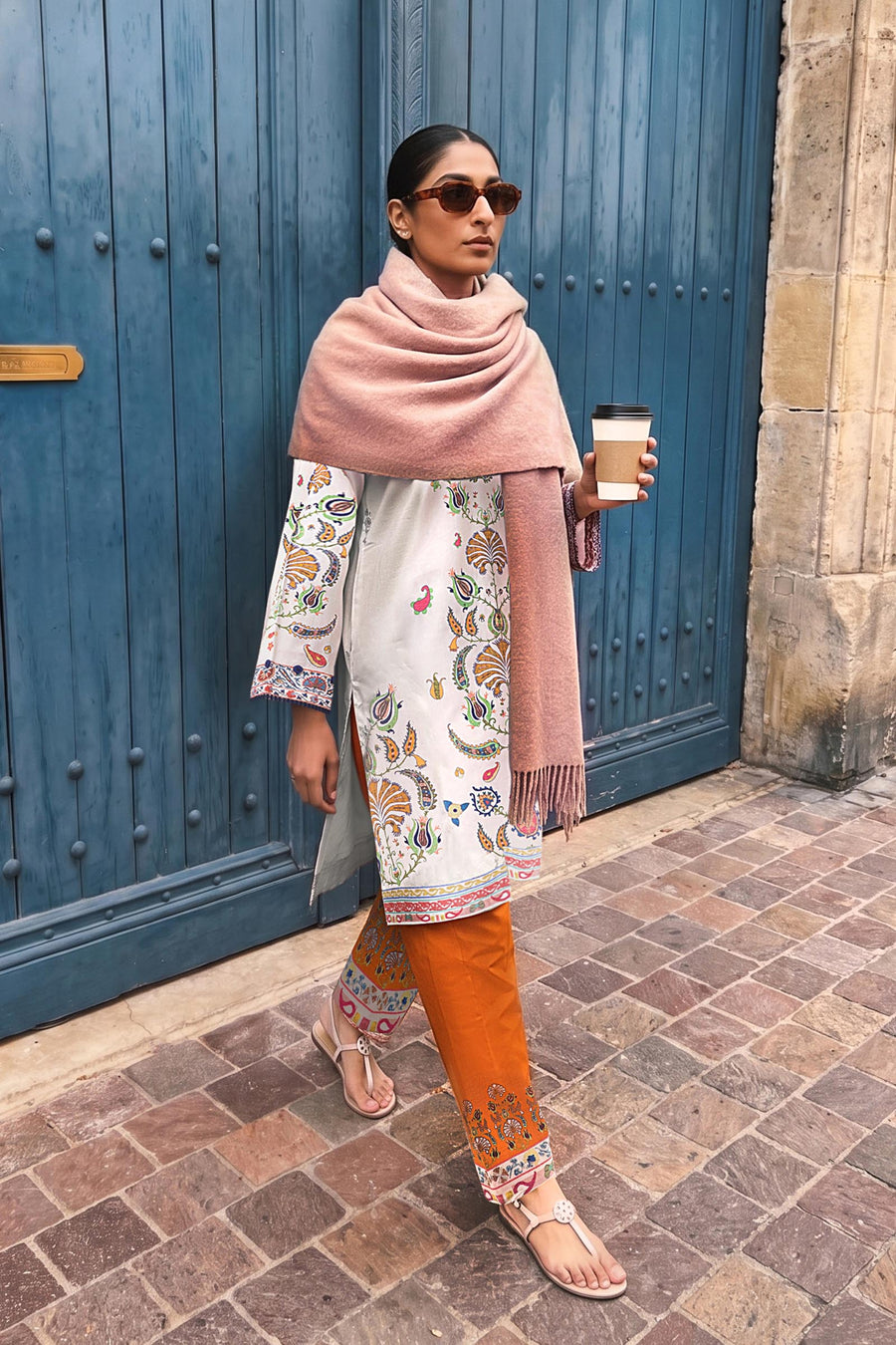 Stitched Printed Poplin Shirt+ Shalwar