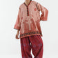 Stitched Printed Shimmer Khaddar Shirt+ Shalwar