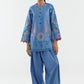 Stitched Embroidered Cotton Khaddar Shirt+ Shalwar