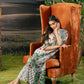 3 Pc Unstitched Embroidered Arabic Lawn Suit | MB-PFUS25-02B