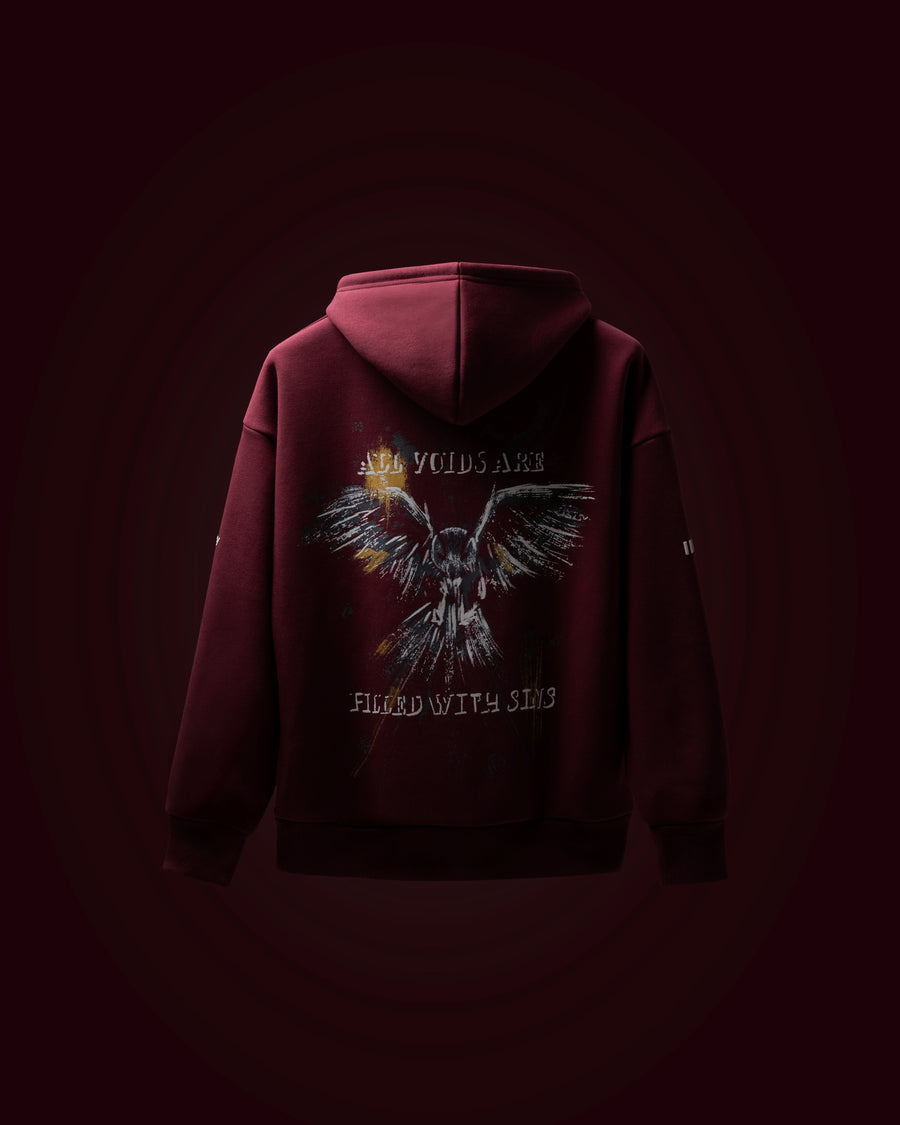 voided puff printed hoodie I