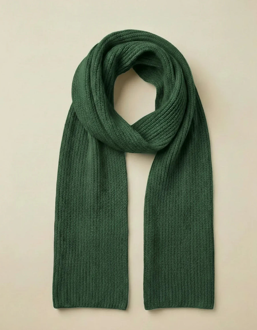 Rib knit textured scarf