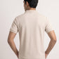 Off White Basic Zipper Polo - Smart Fit- Men