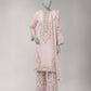 PINK LAWN EMBROIDERED STITCHED 3PC