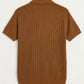 Caramel Heritage Boxy Rib Knit Polo