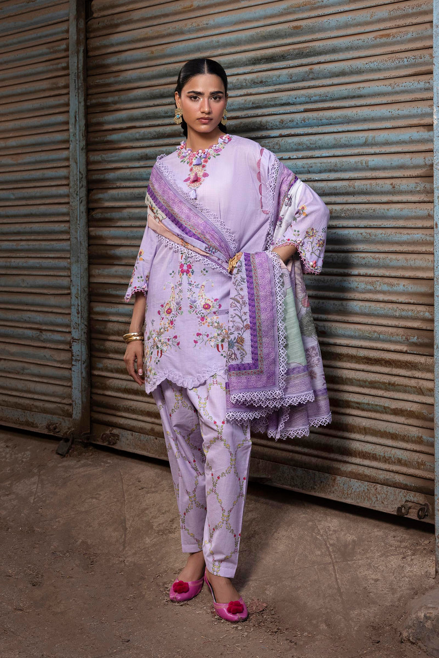 Unstitched Printed 3 Piece Lawn Suit
