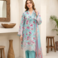 03 Piece Stitched Embroidered with Printed Chiffon Dupatta Komal Lawn