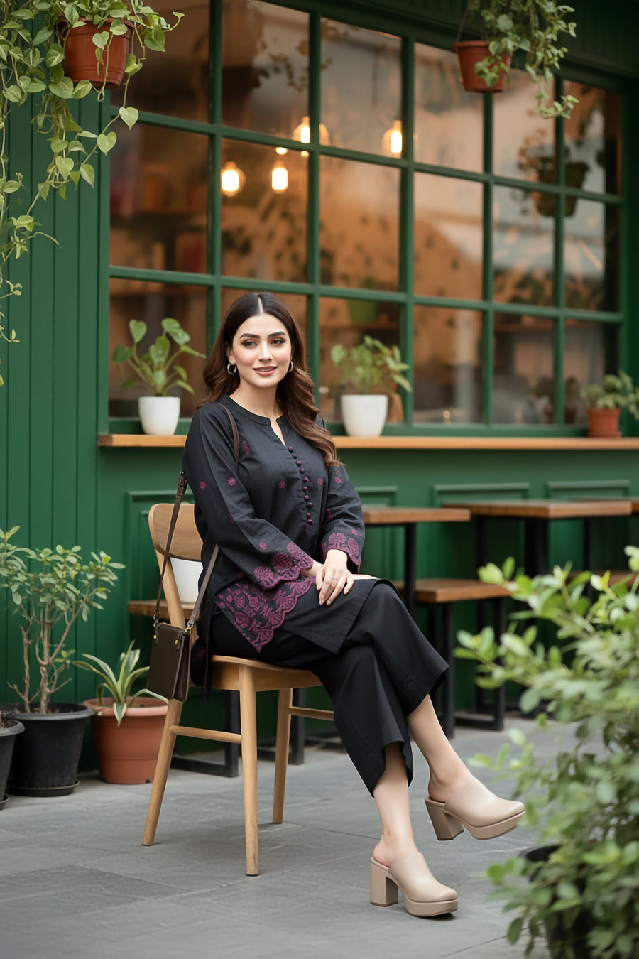 01 Piece Ready to wear Embroidered Shirt