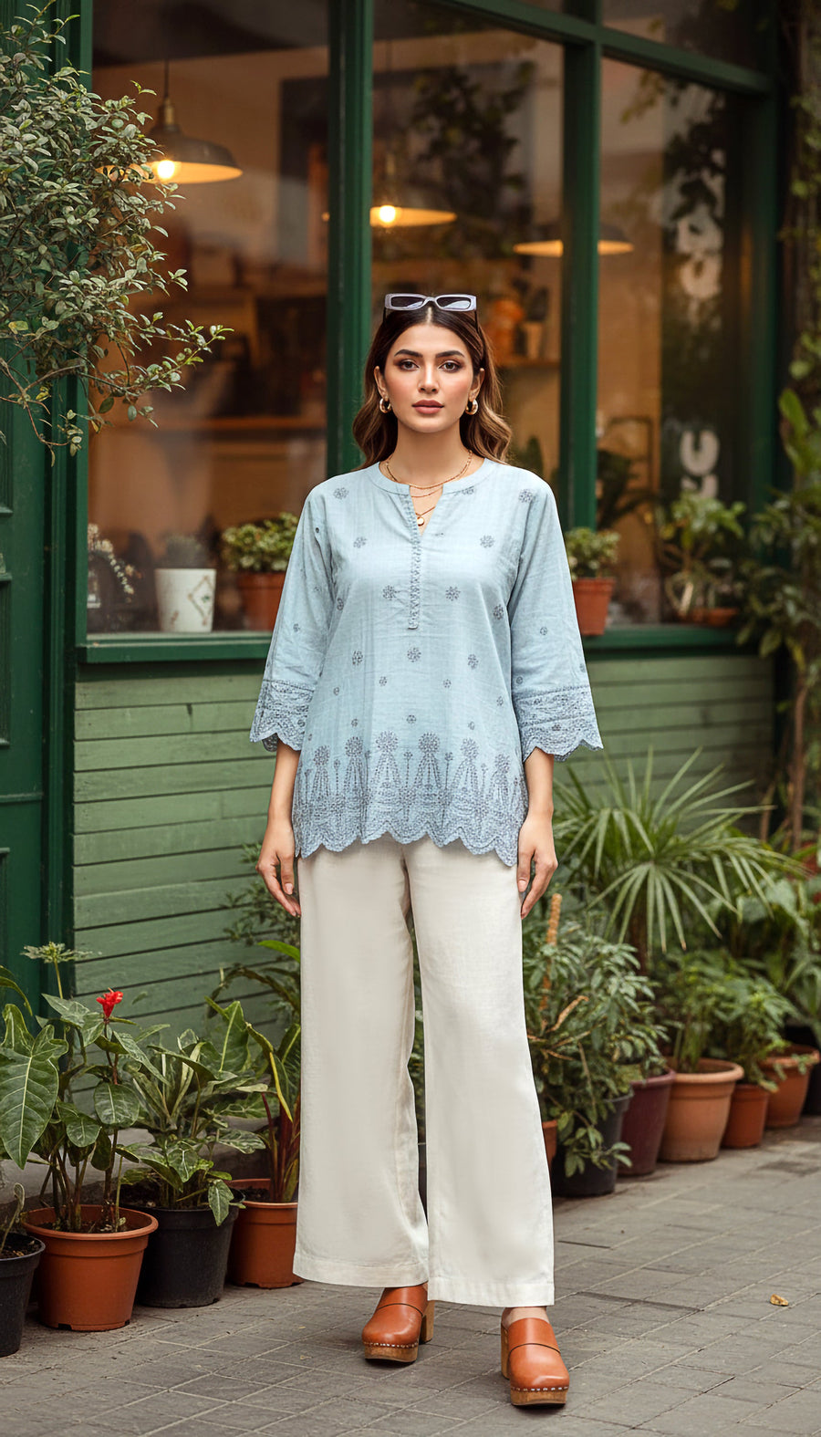 01 Piece Ready to wear Embroidered Shirt