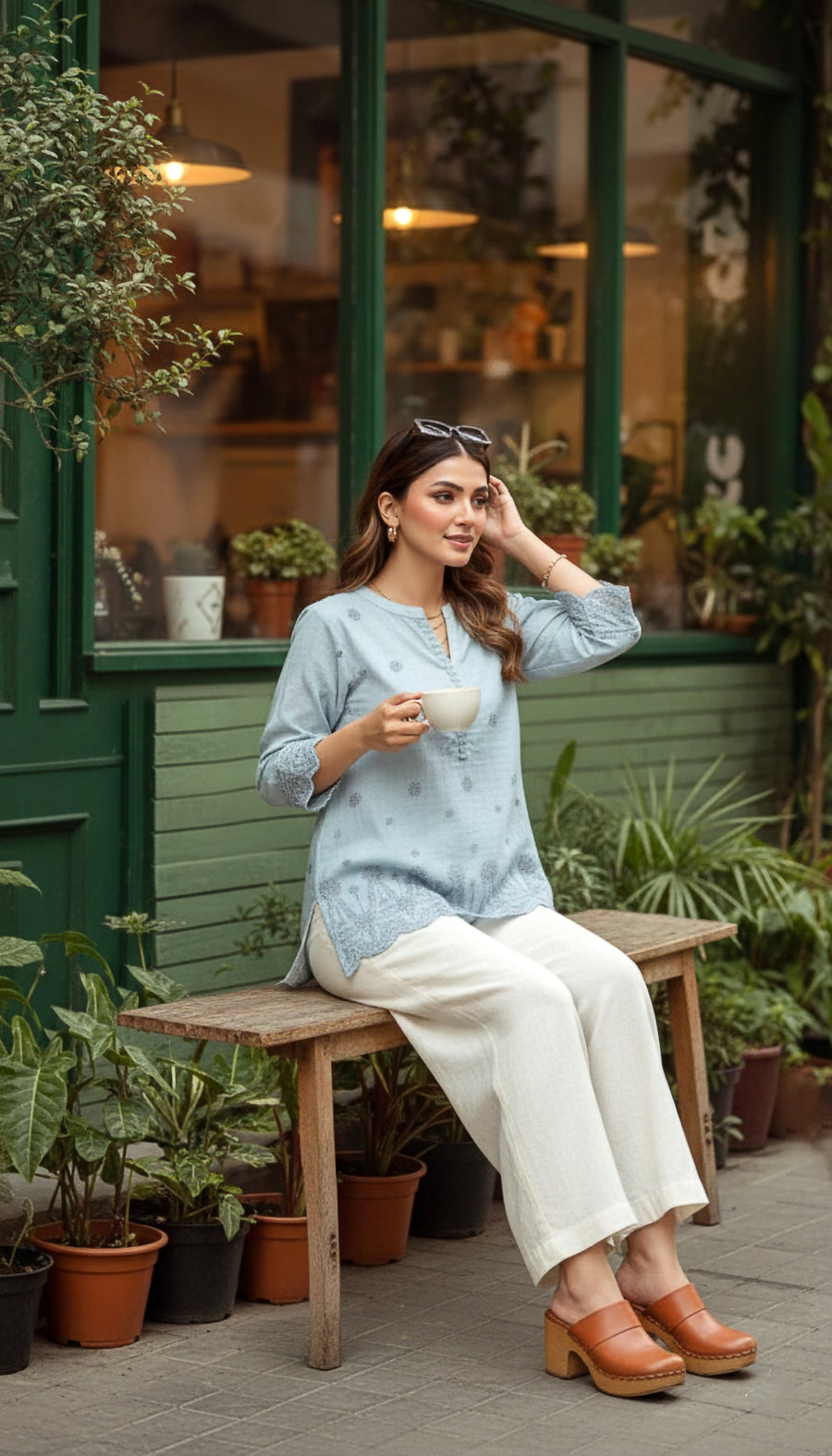 01 Piece Ready to wear Embroidered Shirt