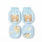 Newborn Cotton Mittens & Booties Set – Soft Anti-Scratch Gloves and Socks