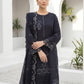 03 Piece Stitched Monochrome Embroidered Chiffon Dupatta