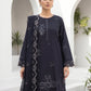 03 Piece Stitched Monochrome Embroidered Chiffon Dupatta