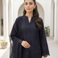 03 Piece Stitched Monochrome Embroidered Chiffon Dupatta