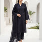 03 Piece Stitched Monochrome Embroidered Chiffon Dupatta