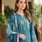 03 Piece Unstitched Dyed Embroidered with Printed Lawn Dupatta
