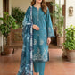 03 Piece Unstitched Dyed Embroidered with Printed Lawn Dupatta