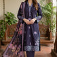 03 Piece Unstitched Dyed Embroidered with Printed Lawn Dupatta