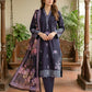 03 Piece Unstitched Dyed Embroidered with Printed Lawn Dupatta