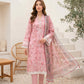03 Piece Unstitched Printed Embroidered with Printed Chiffon Dupatta