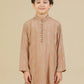 Mehrab - Sandstone Raw Silk Embroidered Kurta Trouser - Kids