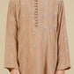 Mehrab - Sandstone Raw Silk Embroidered Kurta Trouser - Kids