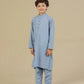 Sapphire Blue Blended Kurta Trouser - Kids