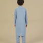 Sapphire Blue Blended Kurta Trouser - Kids