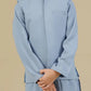 Sapphire Blue Kurta Trouser with Blended Waistcoat - Kids