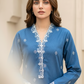 01 Piece Ready to wear Jacquard Embroidered  Shirt