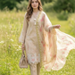 03 Piece Unstitched Embroidered Essentials with Printed Chiffon Dupatta