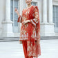03 Piece Stitched Embroidered with Printed Chiffon Dupatta Komal Lawn