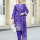03 Piece Unstitched Embroidered With Printed Lawn Dupatta Komal Lawn