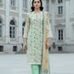 03 Piece Unstitched Embroidered With Printed Lawn Dupatta Komal Lawn
