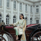 03 Piece Unstitched Embroidered With Printed Lawn Dupatta Komal Lawn