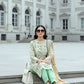 03 Piece Unstitched Embroidered With Printed Lawn Dupatta Komal Lawn
