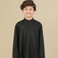 Black Soft Cotton Kurta Trouser - Kids