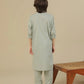 Mint Soft Cotton Kurta Trouser - Kids