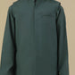 Bottle Green Kurta Trouser with Blended Waistcoat - Kids
