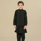 Midnight Black Kurta Trouser with Blended Waistcoat - Kids