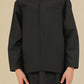 Midnight Black Kurta Trouser with Blended Waistcoat - Kids