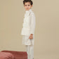 Off White Suiting Waistcoat - Straight Cut Buttoned  - Kids