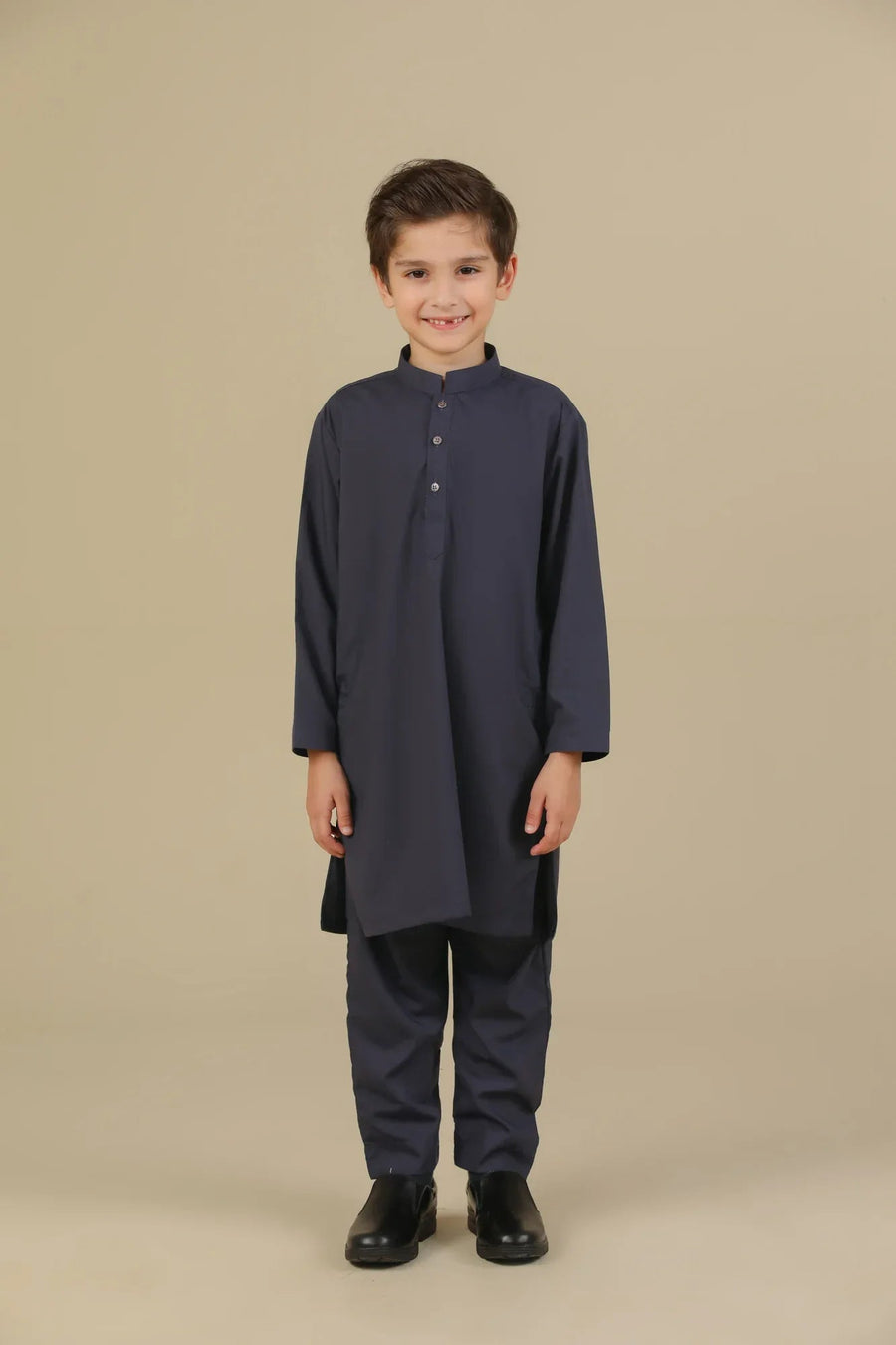 Purple Blended Kurta Trouser - Kids