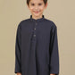 Purple Blended Kurta Trouser - Kids