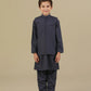 Deep Burgundy Kurta Trouser with Blended Waistcoat - Kids