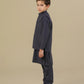 Deep Burgundy Kurta Trouser with Blended Waistcoat - Kids