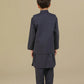Deep Burgundy Kurta Trouser with Blended Waistcoat - Kids